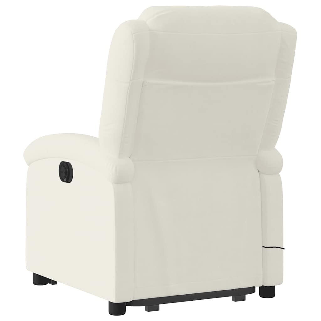 Poltrona Alzapersona Massaggiante Elettrica Crema Velluto | homemem39