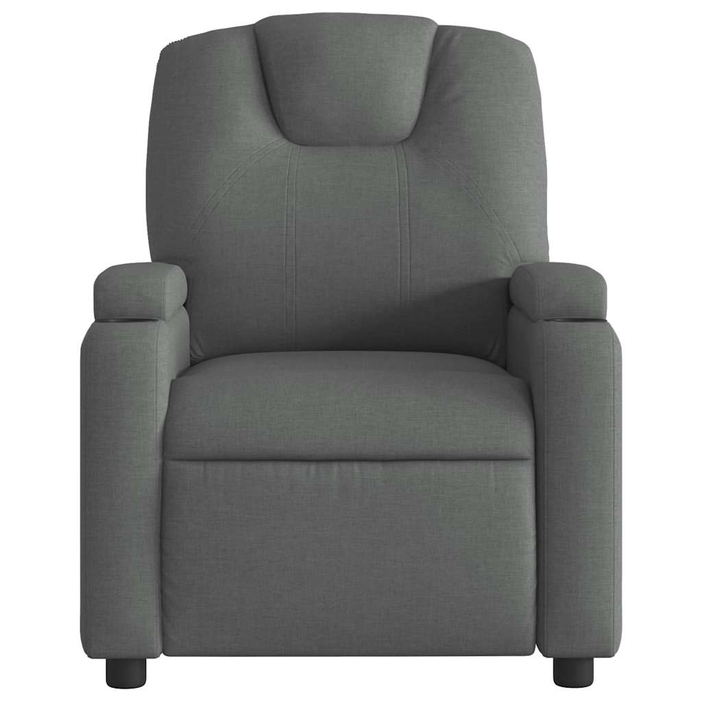 Poltrona Elettrica Reclinabile Grigio Scuro in Tessuto | homemem39