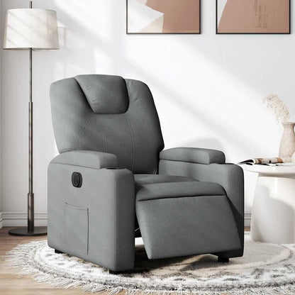 Poltrona Elettrica Reclinabile Grigio Scuro in Tessuto | homemem39