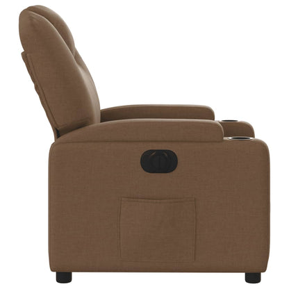 Poltrona Elettrica Reclinabile Marrone in Tessuto | homemem39