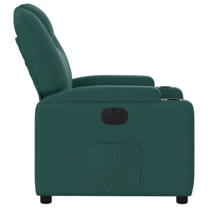 Poltrona Elettrica Reclinabile Verde Scuro in Tessuto | homemem39