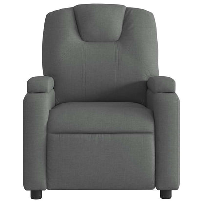 Poltrona Reclinabile Massaggio Elettrica Grigio Scuro Tessuto - homemem39