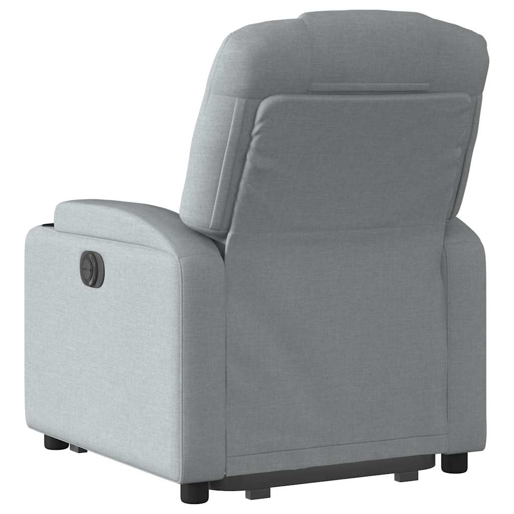 Poltrona Alzapersona Reclinabile Grigio Chiaro in Tessuto | homemem39