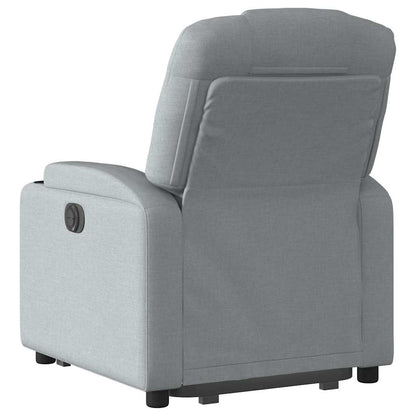 Poltrona Alzapersona Reclinabile Grigio Chiaro in Tessuto | homemem39