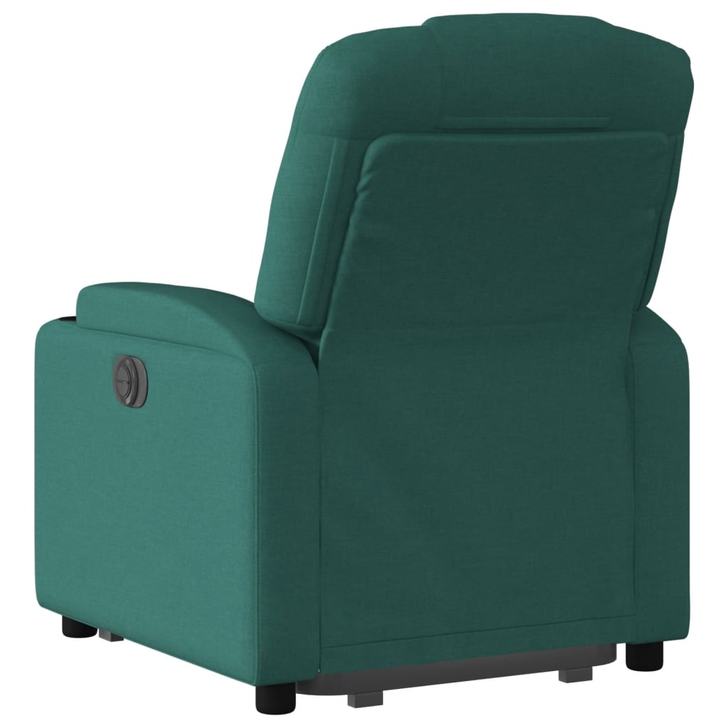 Poltrona Alzapersona Reclinabile Verde Scuro in Tessuto | homemem39