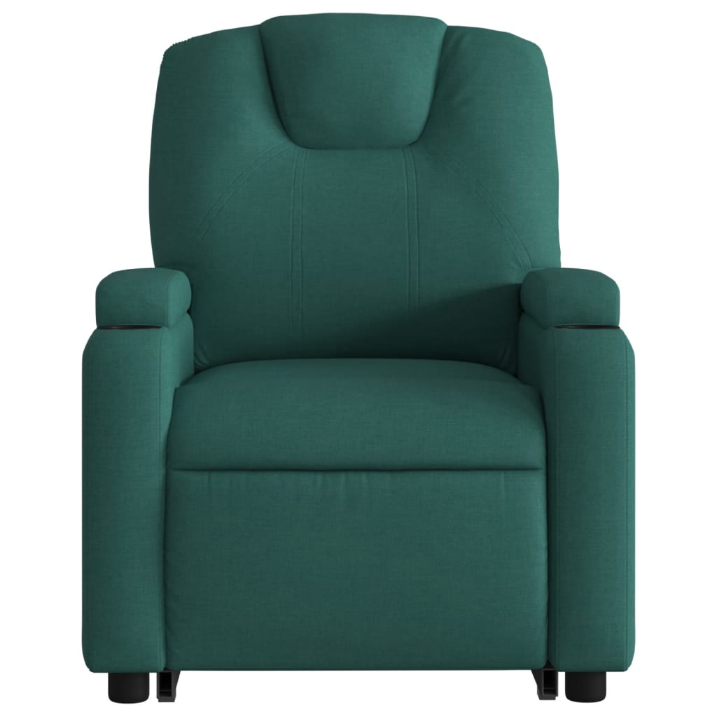 Poltrona Alzapersona Reclinabile Verde Scuro in Tessuto | homemem39