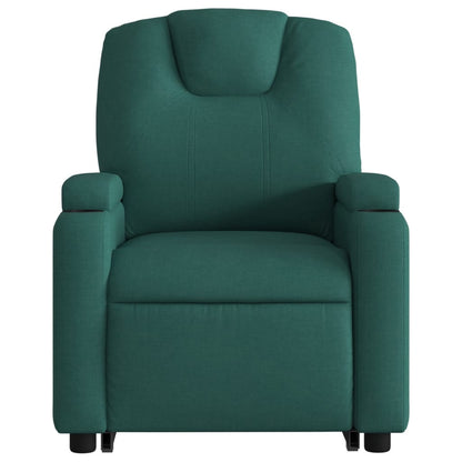 Poltrona Alzapersona Reclinabile Verde Scuro in Tessuto | homemem39