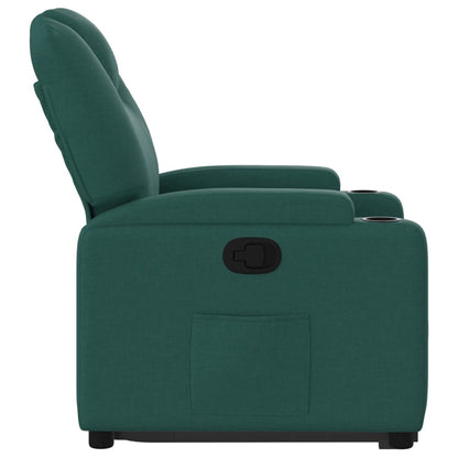 Poltrona Alzapersona Reclinabile Verde Scuro in Tessuto | homemem39