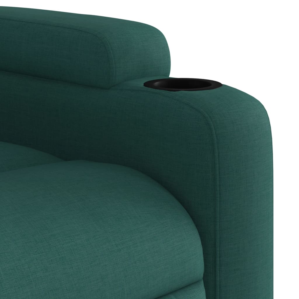 Poltrona Alzapersona Reclinabile Verde Scuro in Tessuto | homemem39