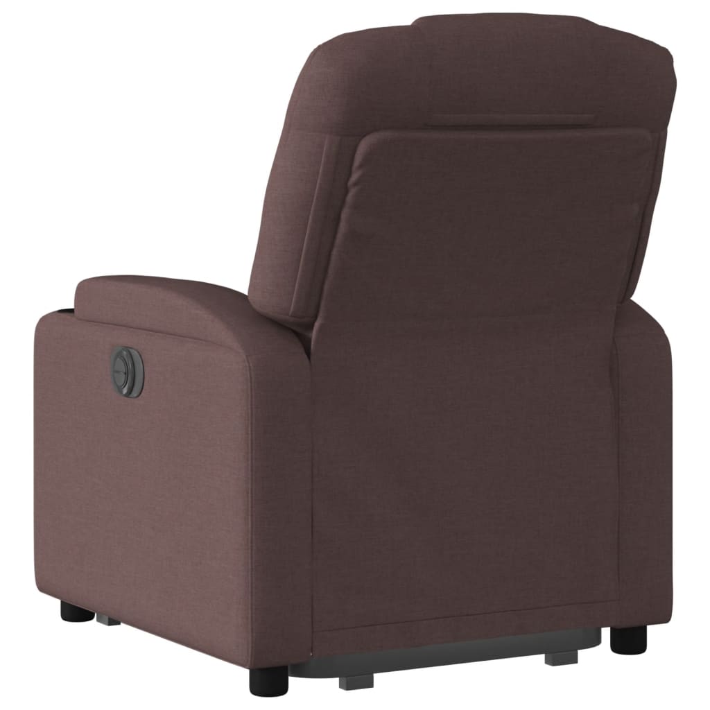 Poltrona Alzapersona Reclinante Elettrica Marrone Scuro Tessuto | homemem39