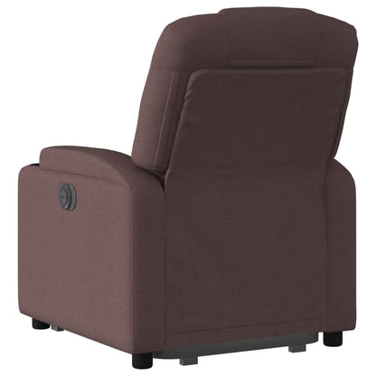 Poltrona Alzapersona Reclinante Elettrica Marrone Scuro Tessuto | homemem39