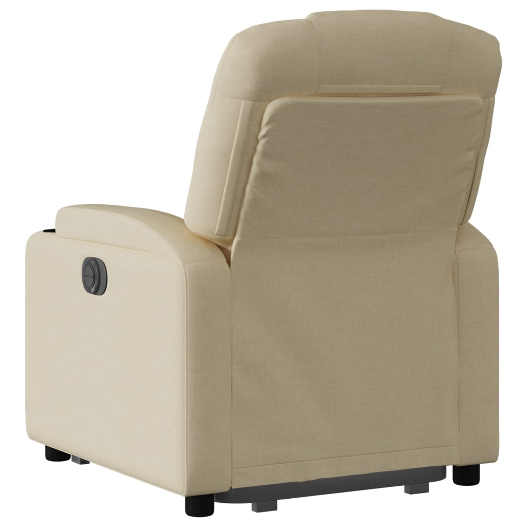 Poltrona Alzapersona Reclinabile Elettrica Crema in Tessuto | homemem39