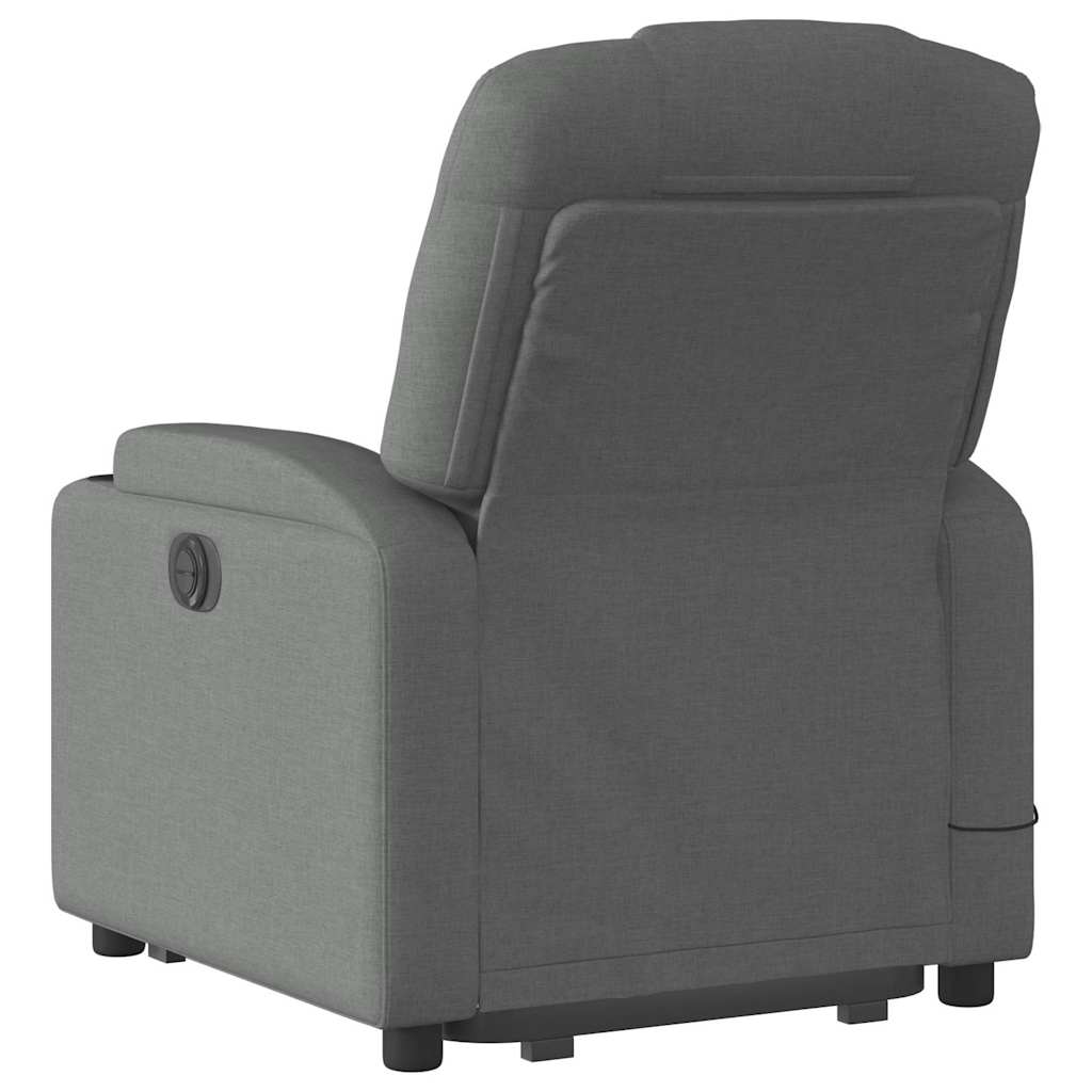 Poltrona Alzapersona Massaggi Elettrica Grigio Scuro Tessuto | homemem39