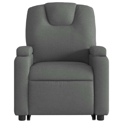 Poltrona Alzapersona Massaggi Elettrica Grigio Scuro Tessuto - homemem39