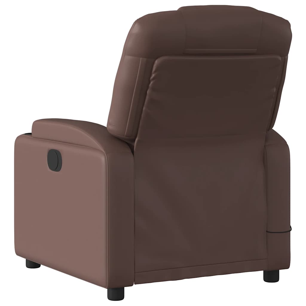 Poltrona Massaggiante Elettrica Marrone in Similpelle | homemem39