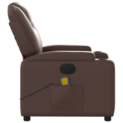 Poltrona Massaggiante Elettrica Marrone in Similpelle | homemem39