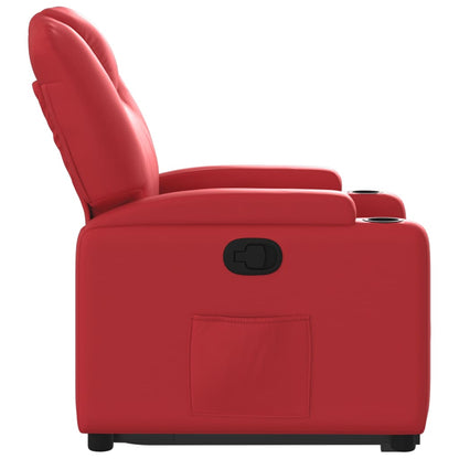 Poltrona Alzapersona Reclinabile Rosso in Similpelle | homemem39