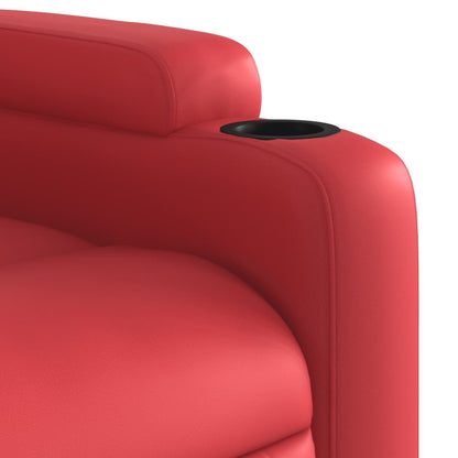 Poltrona Alzapersona Reclinabile Rosso in Similpelle | homemem39