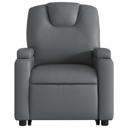 Poltrona Alzapersona Elettrica Reclinabile Grigio in Similpelle - homemem39