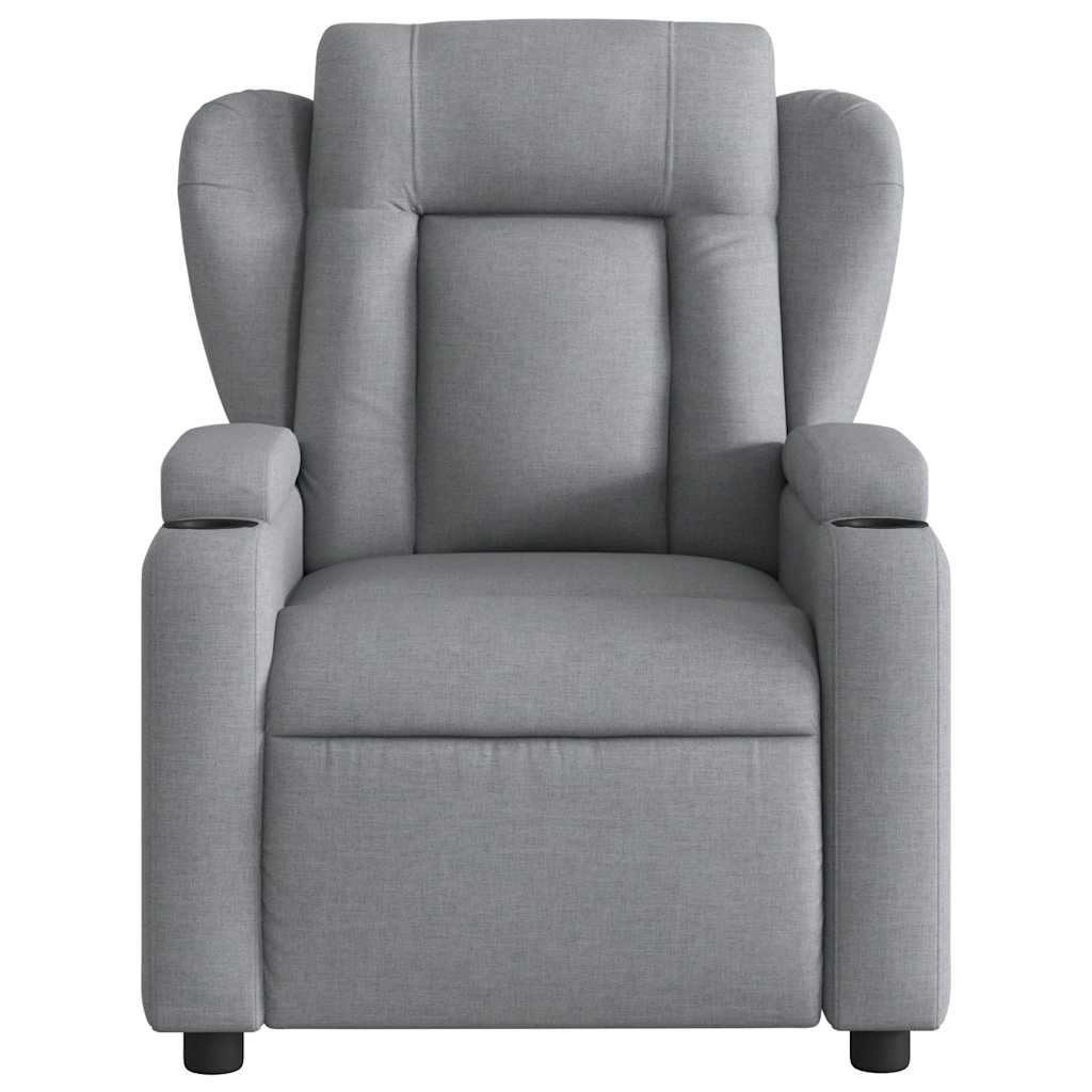 Poltrona Elettrica Reclinabile Grigio Chiaro in Tessuto | homemem39