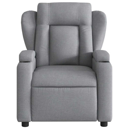 Poltrona Elettrica Reclinabile Grigio Chiaro in Tessuto | homemem39