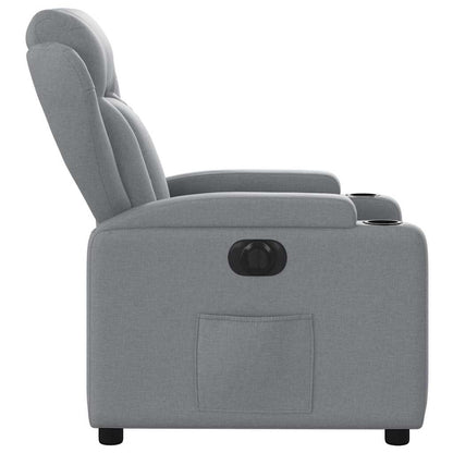 Poltrona Elettrica Reclinabile Grigio Chiaro in Tessuto | homemem39