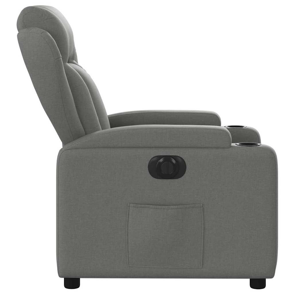 Poltrona Elettrica Reclinabile Grigio Scuro in Tessuto | homemem39