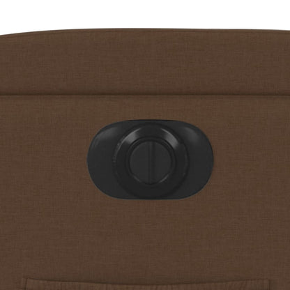 Poltrona Elettrica Reclinabile Marrone in Tessuto - homemem39