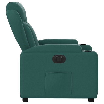 Poltrona Elettrica Reclinabile Verde Scuro in Tessuto | homemem39