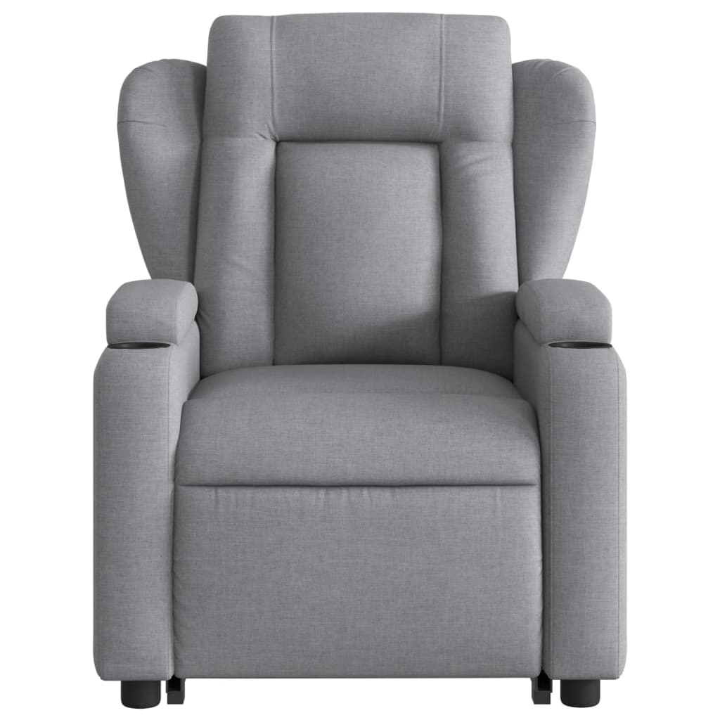 Poltrona Reclinante Alzapersona Elettrica Grigio Chiaro Tessuto | homemem39