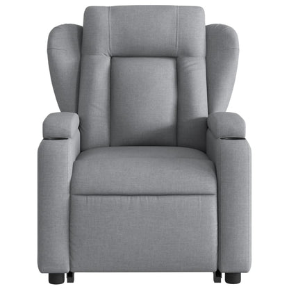 Poltrona Reclinante Alzapersona Elettrica Grigio Chiaro Tessuto | homemem39