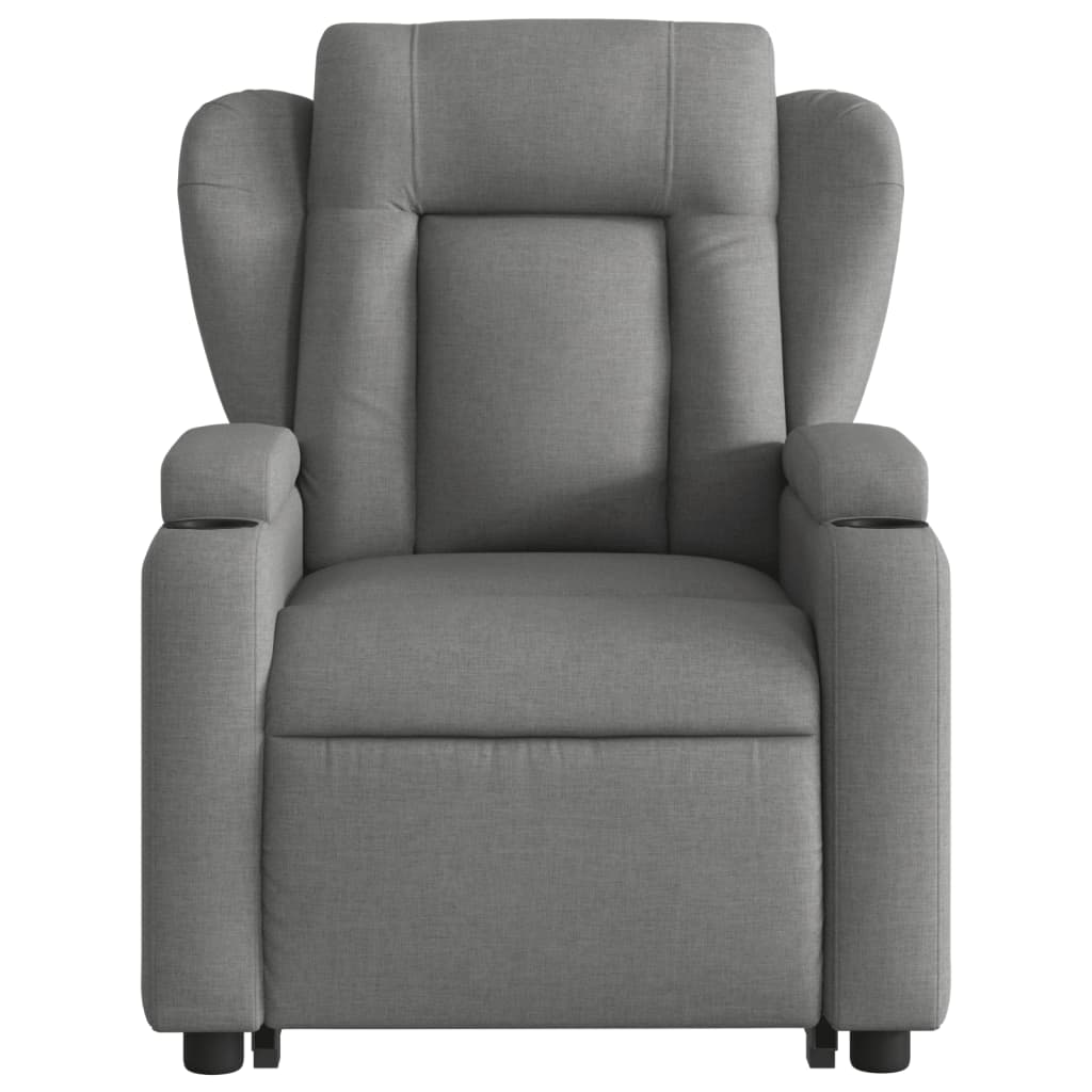 Poltrona Alzapersona Reclinabile Elettrica Grigio Scuro Tessuto | homemem39