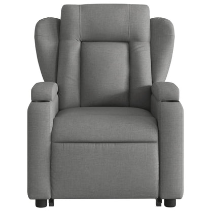 Poltrona Alzapersona Reclinabile Elettrica Grigio Scuro Tessuto | homemem39