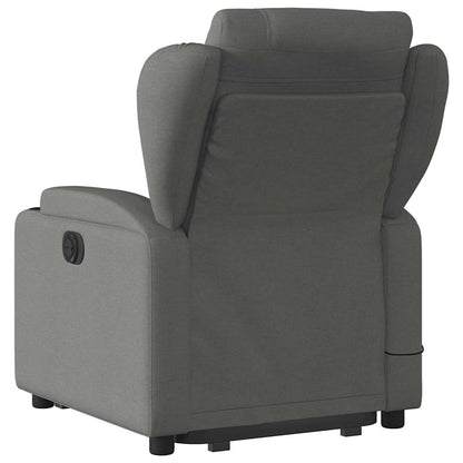Poltrona Alzapersona Massaggi Elettrica Grigio Scuro Tessuto - homemem39