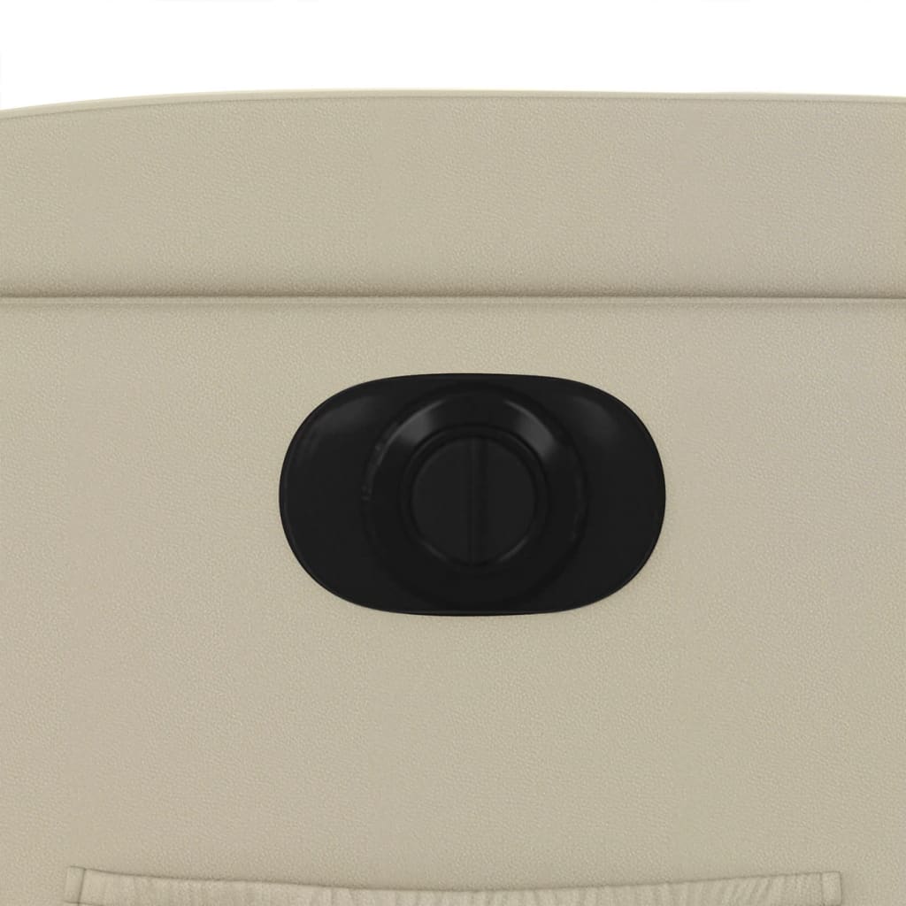 Poltrona Reclinabile Elettrica Crema in Similpelle - homemem39