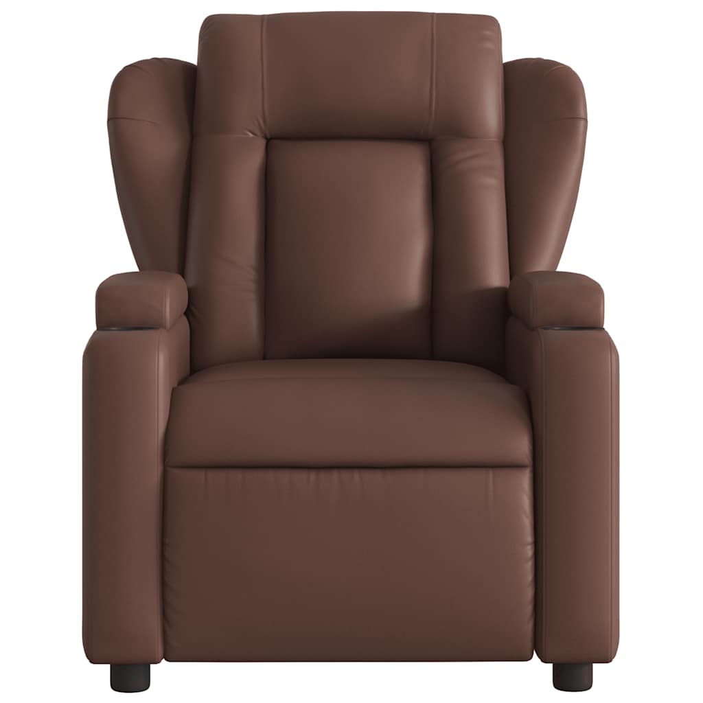 Poltrona Reclinabile Elettrica Marrone in Similpelle | homemem39