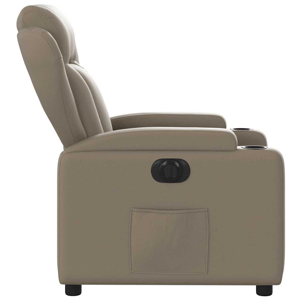 Poltrona Reclinabile Elettrica Cappuccino in Similpelle | homemem39