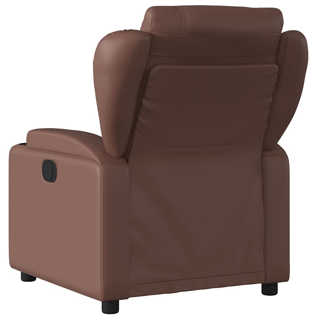 Poltrona Massaggiante Elettrica Marrone in Similpelle - homemem39