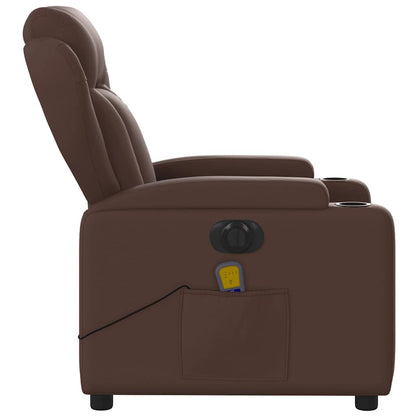 Poltrona Massaggiante Elettrica Marrone in Similpelle | homemem39