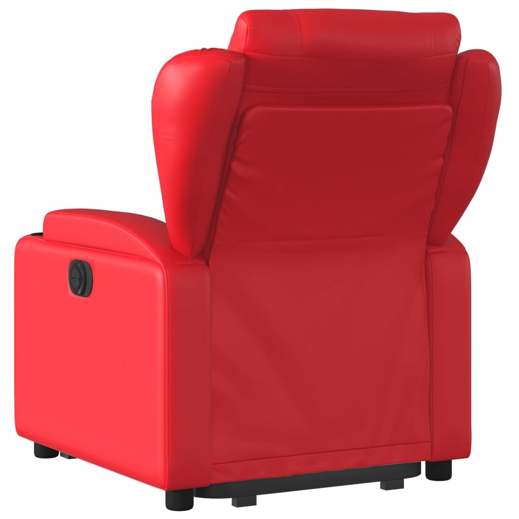 Poltrona Alzapersona Reclinabile Rosso in Similpelle | homemem39
