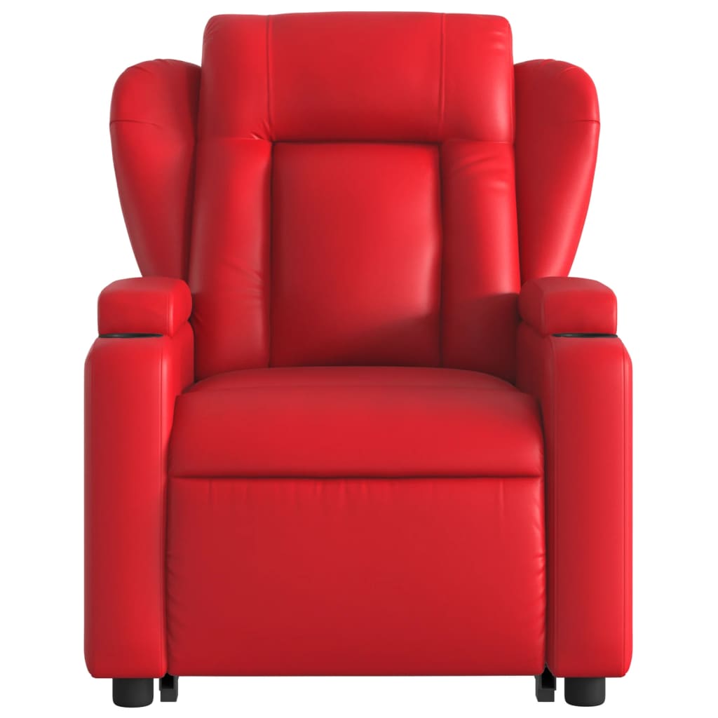 Poltrona Alzapersona Reclinabile Rosso in Similpelle | homemem39