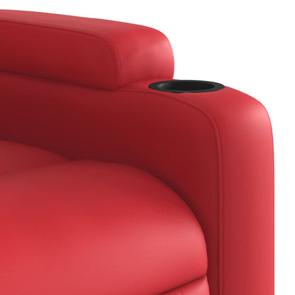 Poltrona Alzapersona Reclinabile Rosso in Similpelle | homemem39