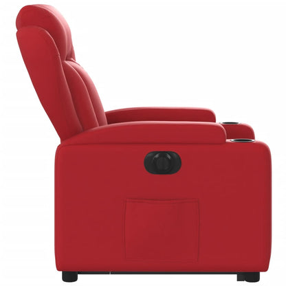 Poltrona Alzapersona Reclinabile Elettrica Rossa in Similpelle | homemem39