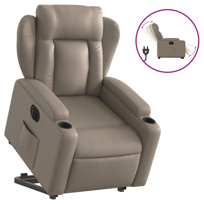 Poltrona Alzapersona Reclinante Elettrica Cappuccino Similpelle | homemem39
