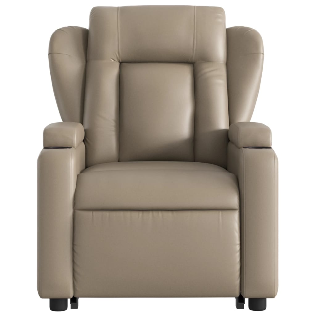Poltrona Alzapersona Reclinante Elettrica Cappuccino Similpelle | homemem39