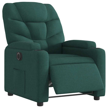 Poltrona Elettrica Reclinabile Verde Scuro in Tessuto | homemem39