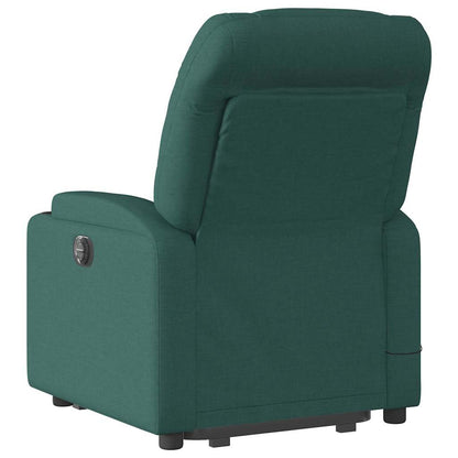 Poltrona Alzapersona Massaggiante Verde Scuro in Tessuto | homemem39