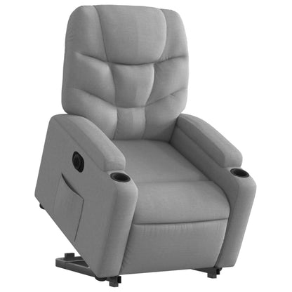 Poltrona Reclinante Alzapersona Elettrica Grigio Chiaro Tessuto | homemem39