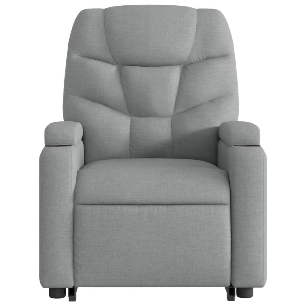 Poltrona Reclinante Alzapersona Elettrica Grigio Chiaro Tessuto | homemem39