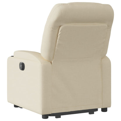 Poltrona Alzapersona Reclinabile Elettrica Crema in Tessuto | homemem39